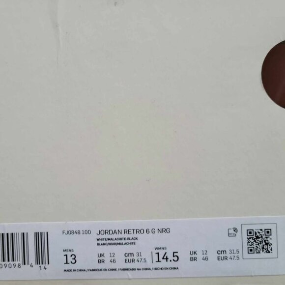 Jordan 6 Retro Low Golf NRG - Eastside Golf 1961 - Picture 7 of 7